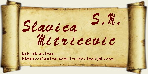 Slavica Mitričević vizit kartica